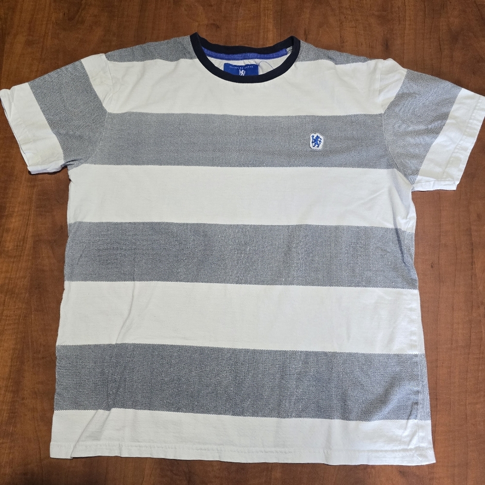 Chelsea FC Chelsea Collection Big Block Stripe Short Sleeve Crew Neck Tee M